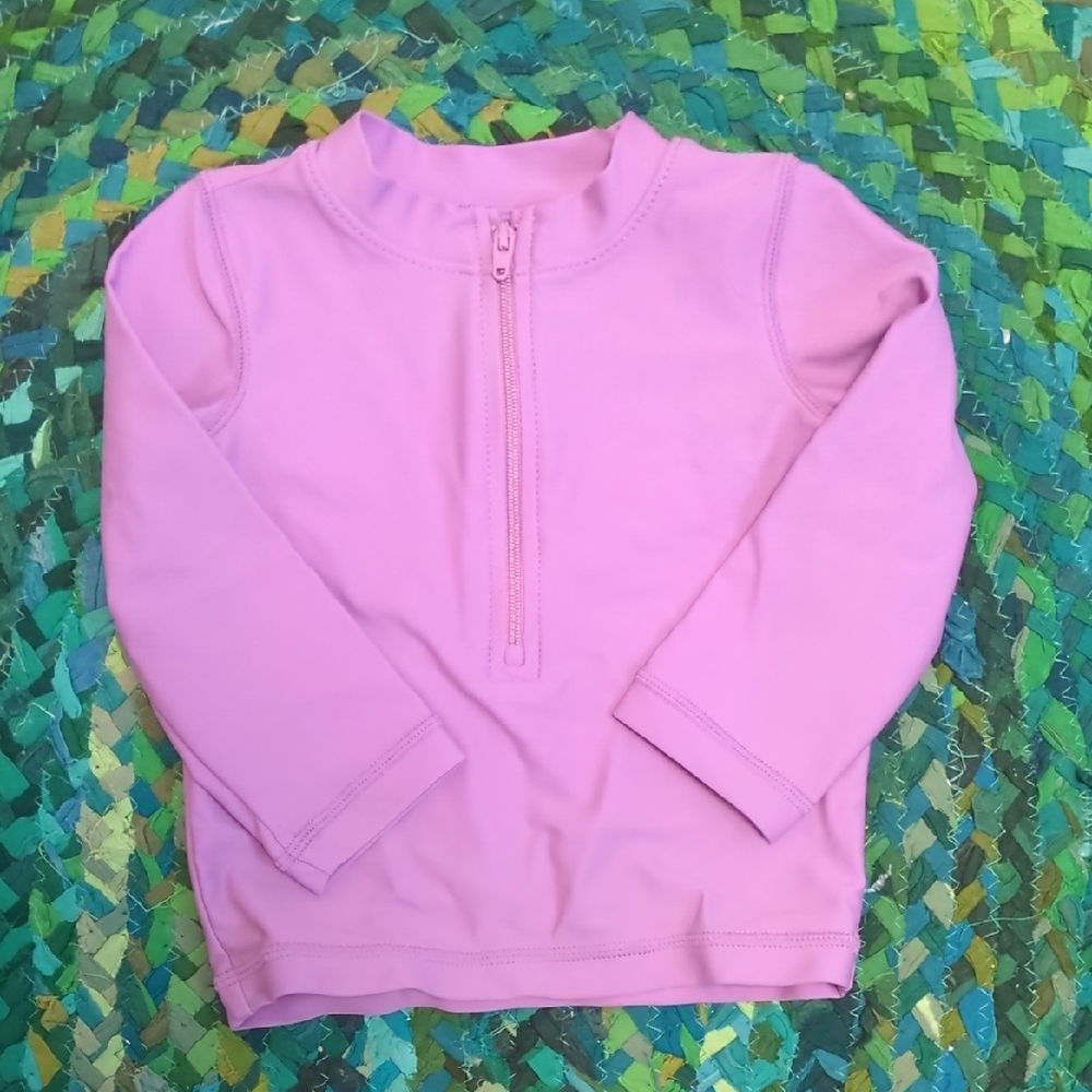 Primary Soft Purple Zipper Rashguard